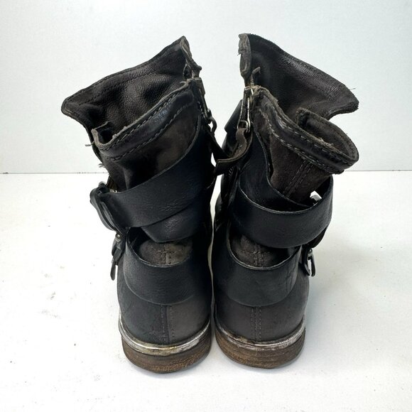 A.S.98 Ankle Moto Boots Womens Size 38 US 7.5/8 Leather Bikercore Boho Western - Picture 6 of 11